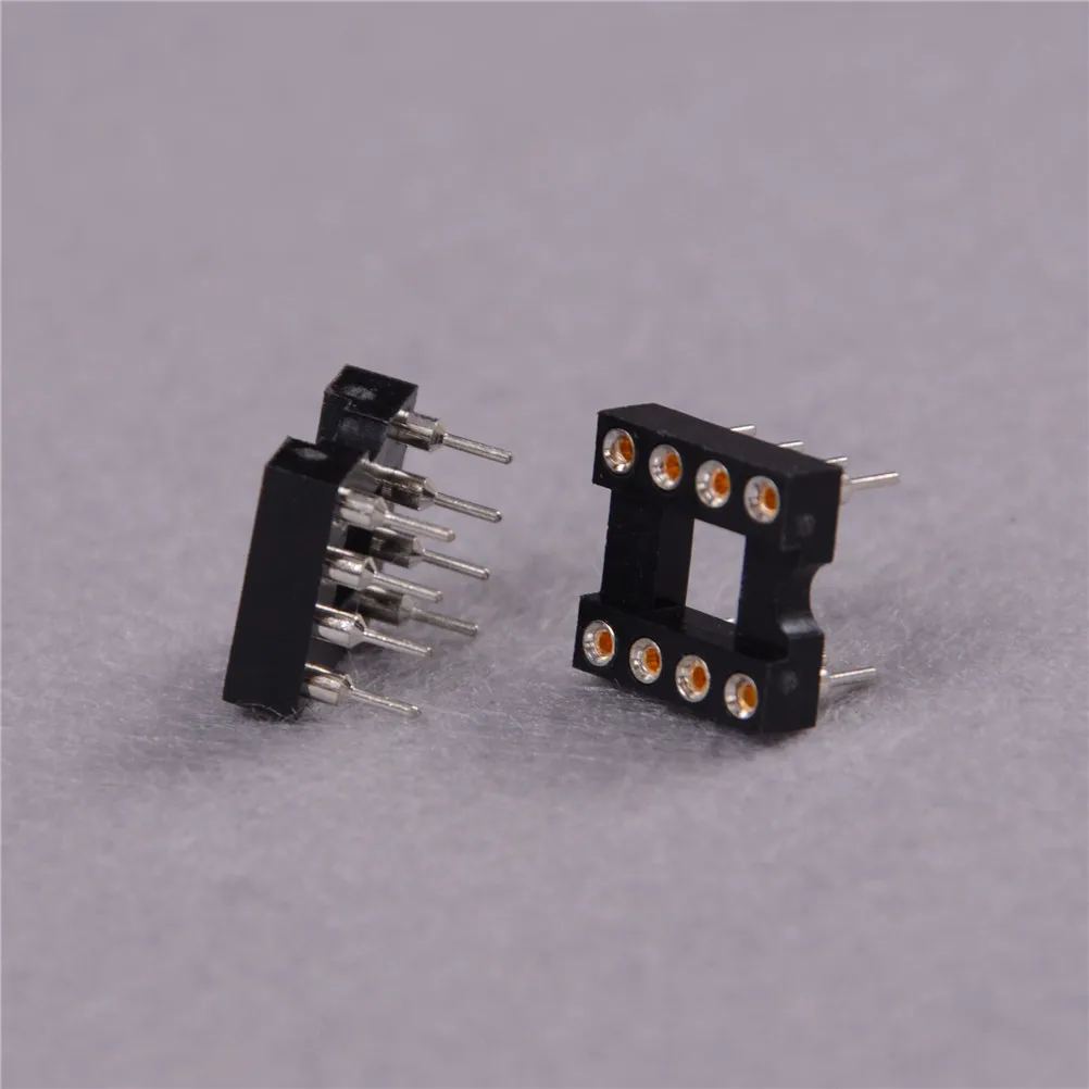10pcs 8 PIN IC Connector Round Hole 8 Pins Sockets Adaptor Solder Type