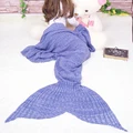 High quality yarn knitted Mermaid Tail blanket handmade crochet mermaid blanket Baby/children/adult soft sleeping bag LMY632