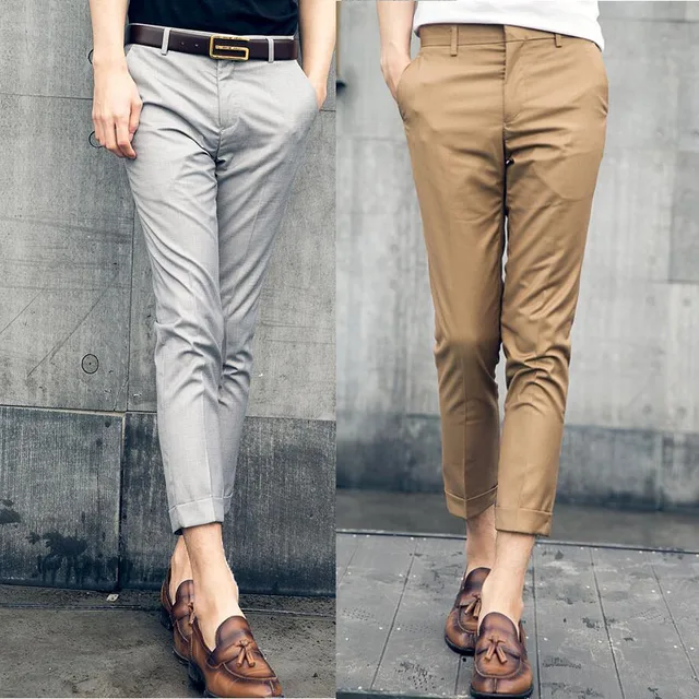 2019 New Mens Slim Fit cotton Business Dress Pants for Men Suit Pants