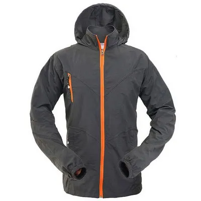 LoClimb анти-УФ тонкие походные куртки для мужчин летняя водонепроницаемая одежда для туризма на открытом воздухе треккинг спортивная куртка с капюшоном, AM099 - Цвет: gray