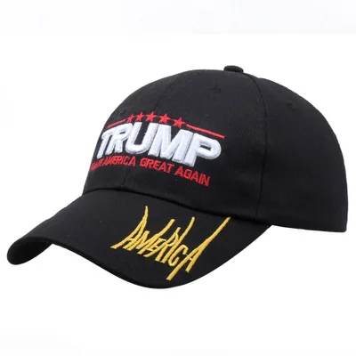 Бейсболка Make America Great Again с вышивкой флага США 2020 шляпа Дональда Трампа хлопковая