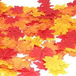 Искусственный шелк кленовые листья на День Благодарения дома Свадебная вечеринка украшения Скрапбукинг Ремесло многоцветный осень