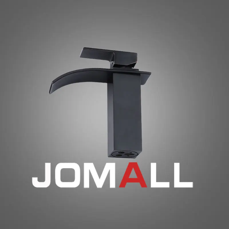 

bathroom waterfall mixer tap black basin faucet high quality fashion tap
