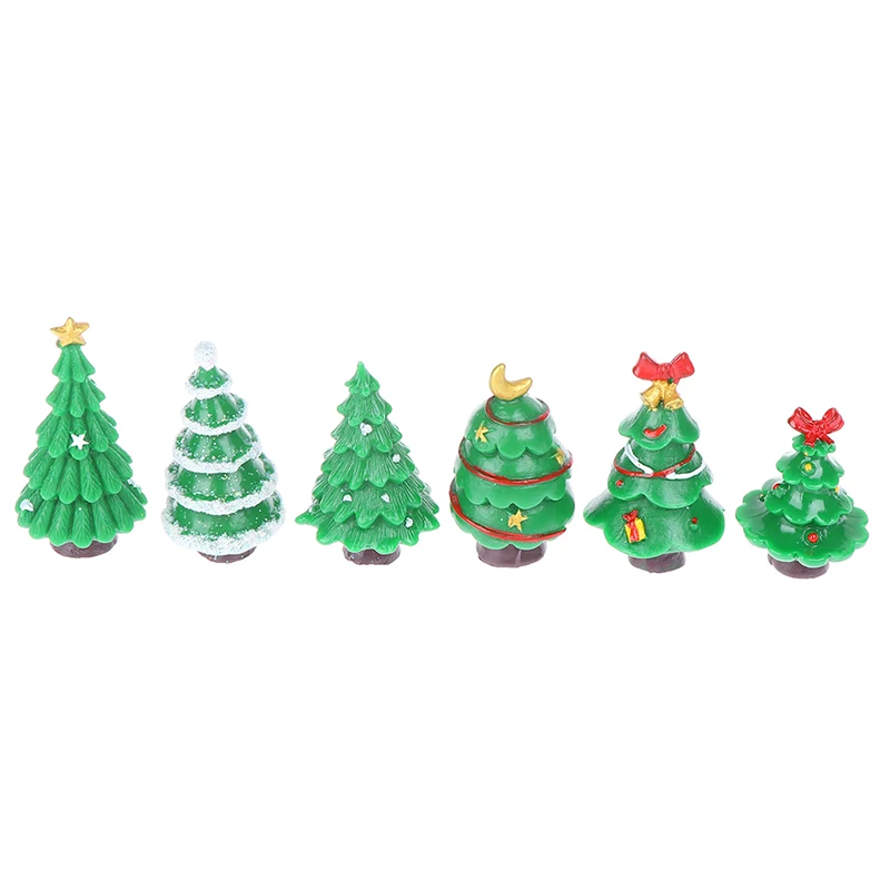 1-5 шт. Рождественская елка миниатюрная Статуэтка снеговик украшение для медвежонка для дома Kawaii Diy Фея Сад узорный полимерный крафтовый