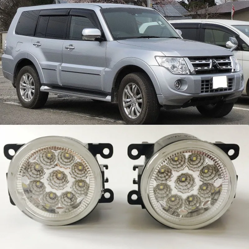 

Car Styling For Mitsubishi Shogun Pajero Super Montero 9-Pieces Leds Chips LED Fog Light Lamp H11 H8 12V 55W Halogen Fog Lights