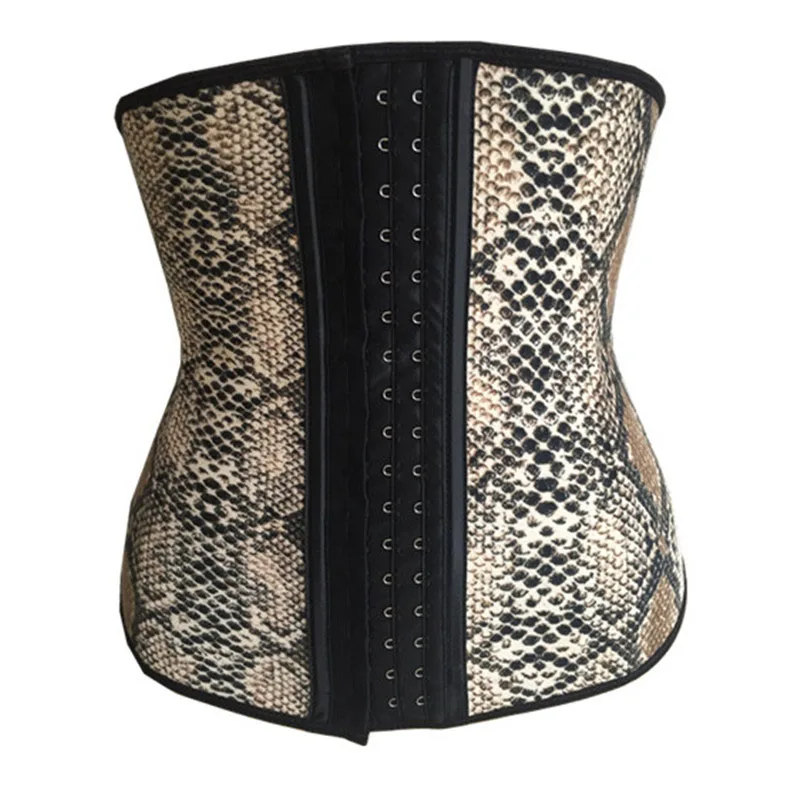 100% Latex Leopard Printed Latex Waist Cincher snakeskin Latex Waist Trainer Body Shapers Shapewear silming Corset&Basques Body : image 100% Latex Leopard Printed Latex Waist Cincher snakeskin Latex Waist Trainer Body Shapers Shapewear silming Corset&Basques Body