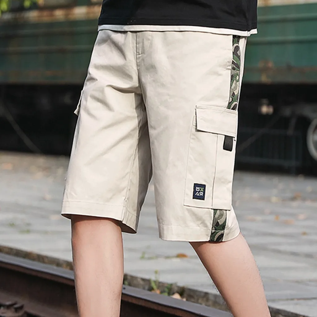 Мужские шорты Карго Harajuku плюс размер мужские повседневные шорты хлопок на открытом воздухе карман работы пляж мешковатые короткие брюки T604