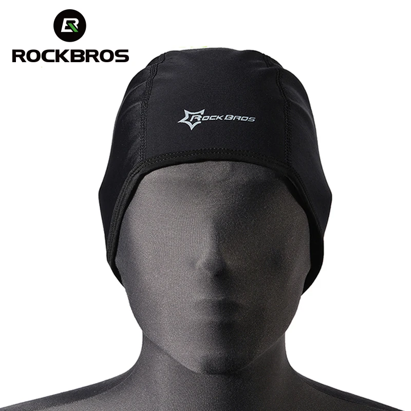 ROCKBROS зима флис термальность Mountain Горный Велосипед Велосипедный Спорт Пеший Туризм Лыжный шапки Велоспорт для верховой езды Спорт на открытом - изображение