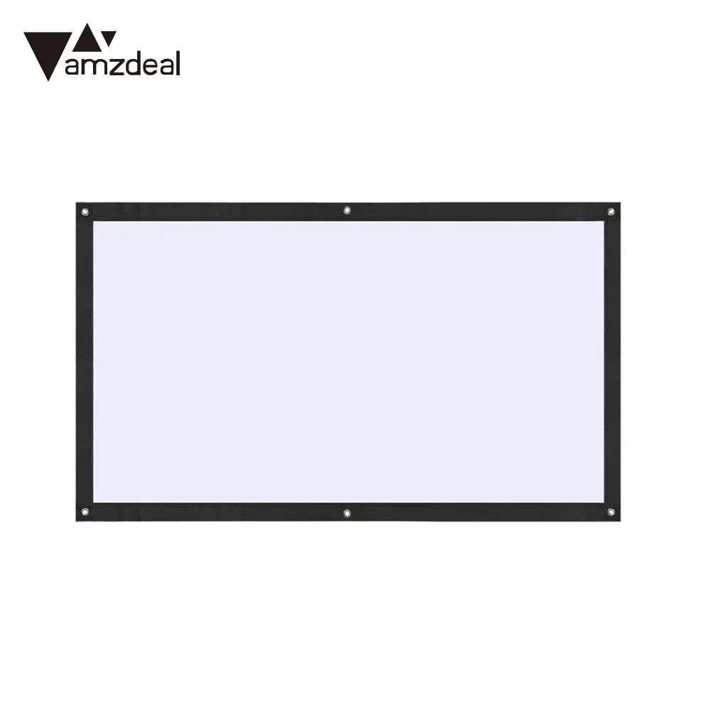 Projector Screen Outdoor Polyester Projection Curtain Soft Foldable