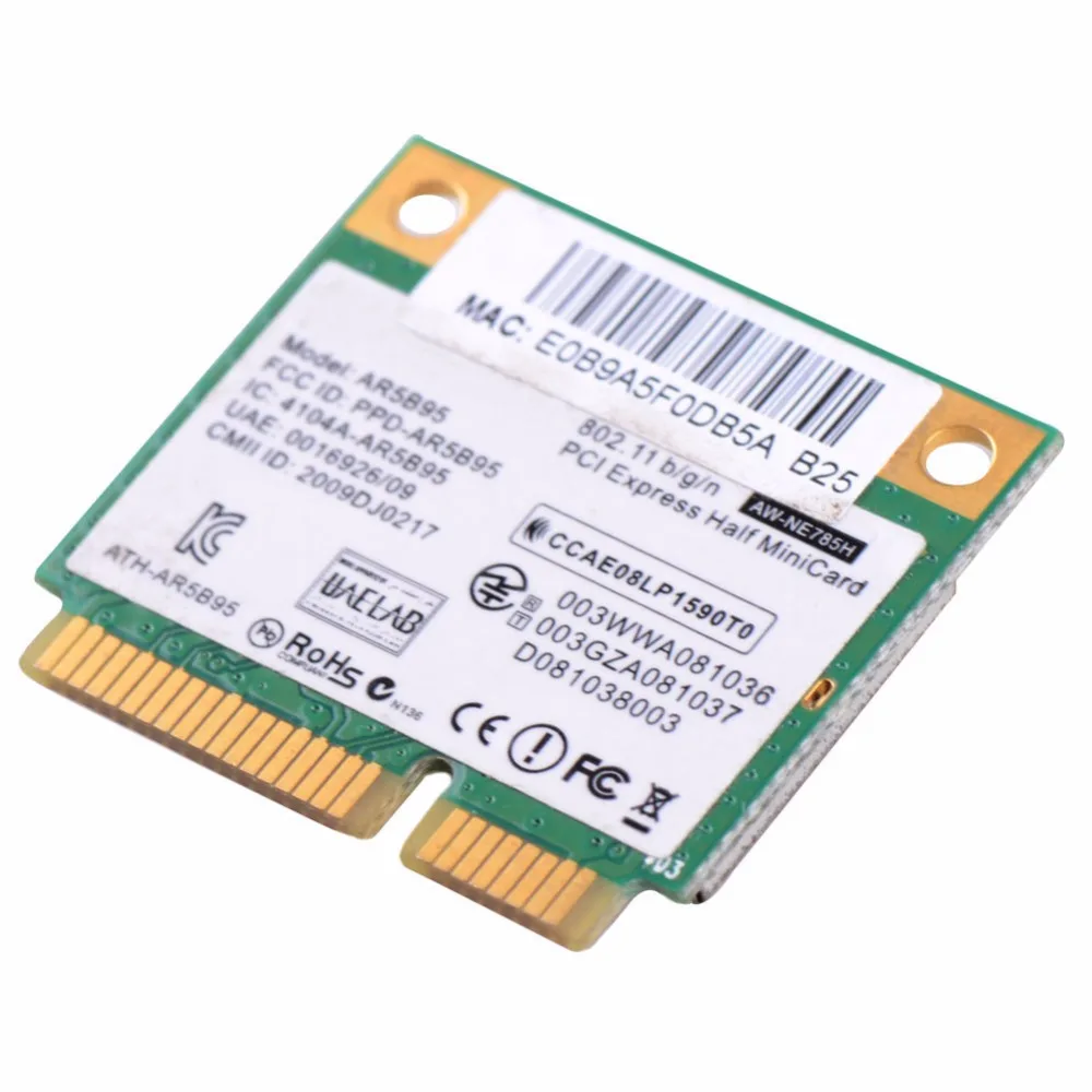 Сетевые карты для ноутбука AR5B95 AR9285 WiFi Половина мини PCI E беспроводная карта 518436 002