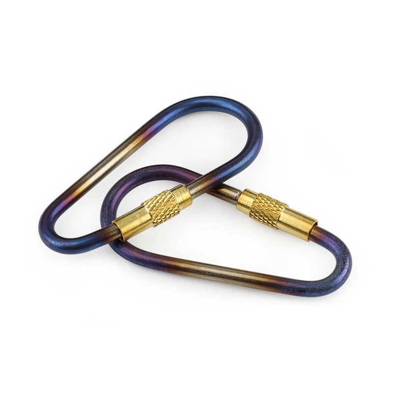 2 قطعة التيتانيوم Carabiners في الهواء الطلق Quickdraws شنقا مشبك المفاتيح قفل التخييم هوك تسلق اكسسوارات