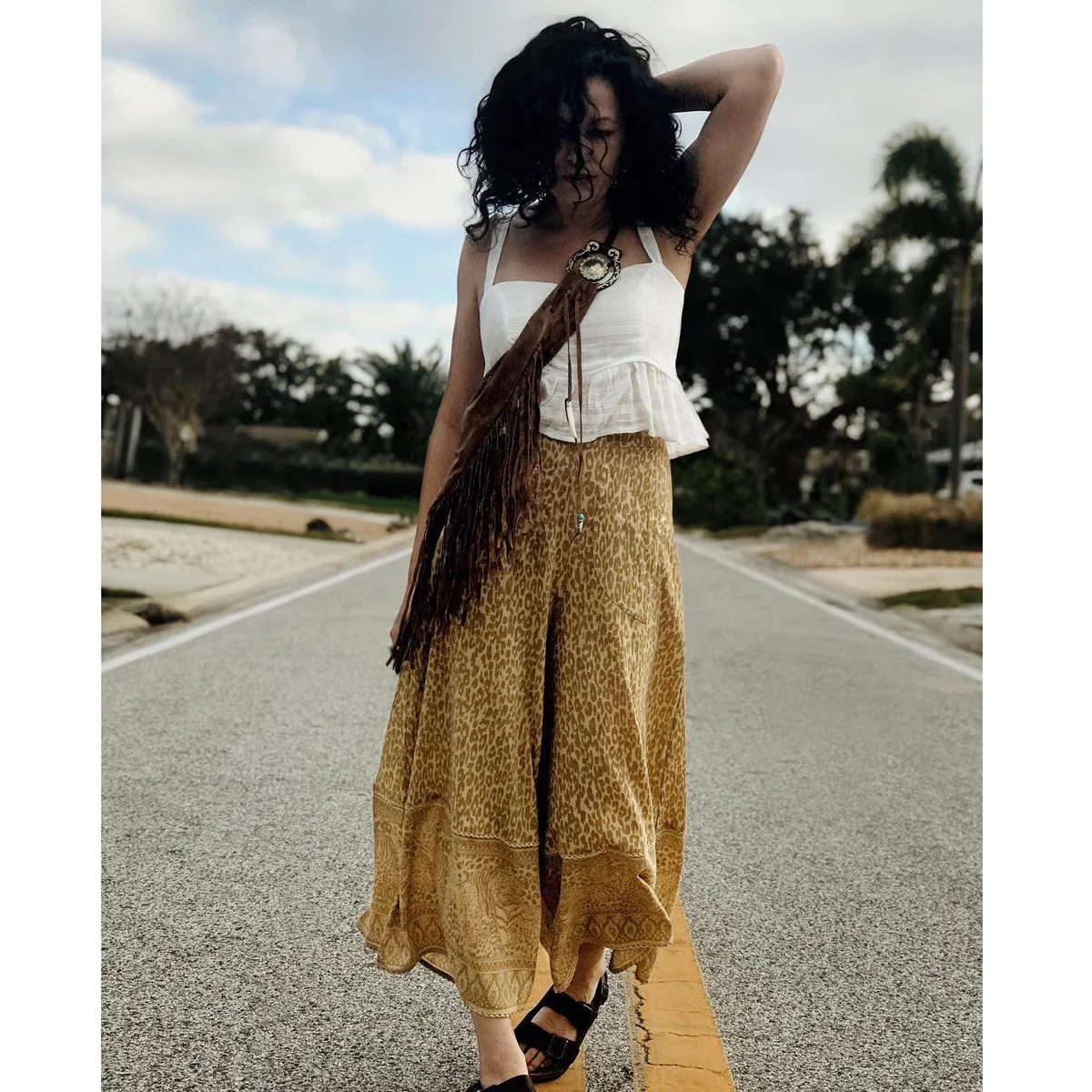 

Leopard Wild Thing Wide Leg Pant Animal Print Long Trousers Vintage Gypsy Style Women Pants Boho Loose Beach Holiday Feminine
