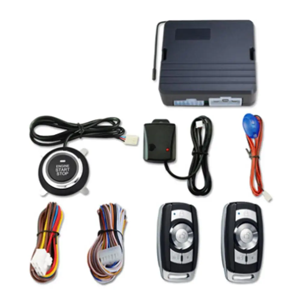 

12V Universal Car One Button Start System Intelligent Key Vibration Car Burglar Alarm Remote Engine Start