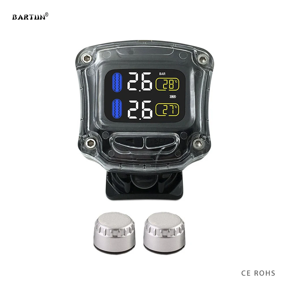 

Motorcycle M3 Wireless TPMS Real Time Tire Pressure Temperature Monitoring System External Sensor Waterproof Tyre Pressure M3-B