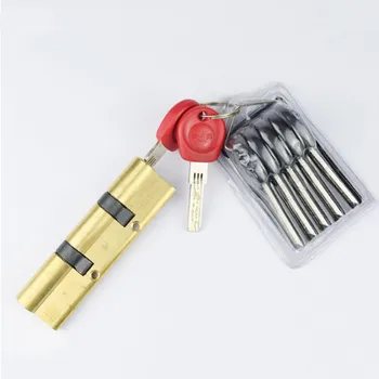 

Anti-Theft Gate Door 110 115 120 125 130MM Double Wheel Fork Lock Core Safety Brass Double Spring Super AB Door Cylinder