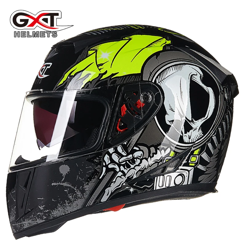 

GXT NEW Genuine Full Face Helmets Winter Warm Double Visor Racing Motorcycle Helmet Casco Modular Moto Helmet Motorbike Capacete