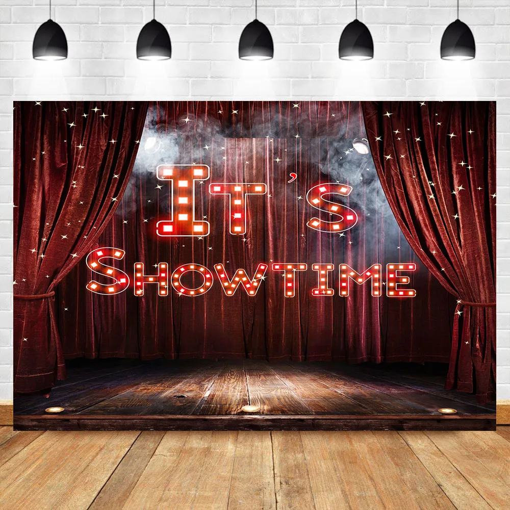 

NeoBack Photography Backdrop Red Carpet Magic Show Stage Spotlight Party Birthday Banner Photo Studio Photo Background