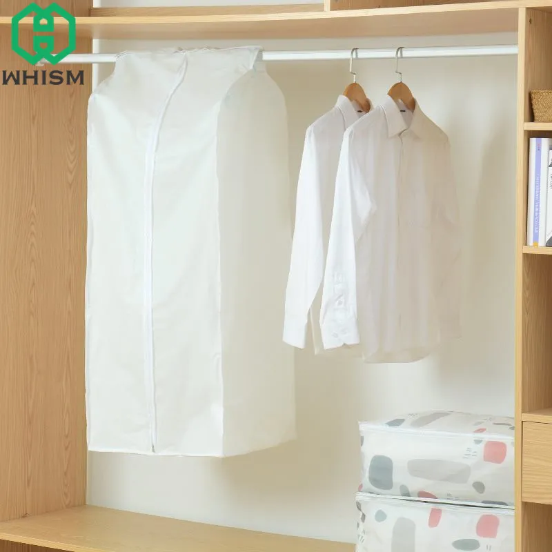 12 Pack Clothes Cover Bags, 60 X 120cm/4pcs + 60 X 100cm/6pcs+ 60 X 80cm/2pcs, PEVA Translucent Garment Covers, Suit Storage Bags, Dress Organizer