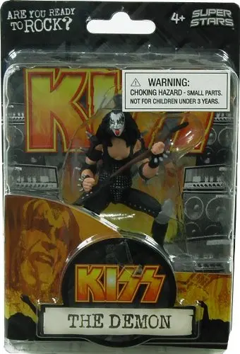 

Box Toy Old Goods Original Garage Kit 4.5'' Kiss Band Gene Simmons The Demon with Guitar Action Figure Collectible Model Toy