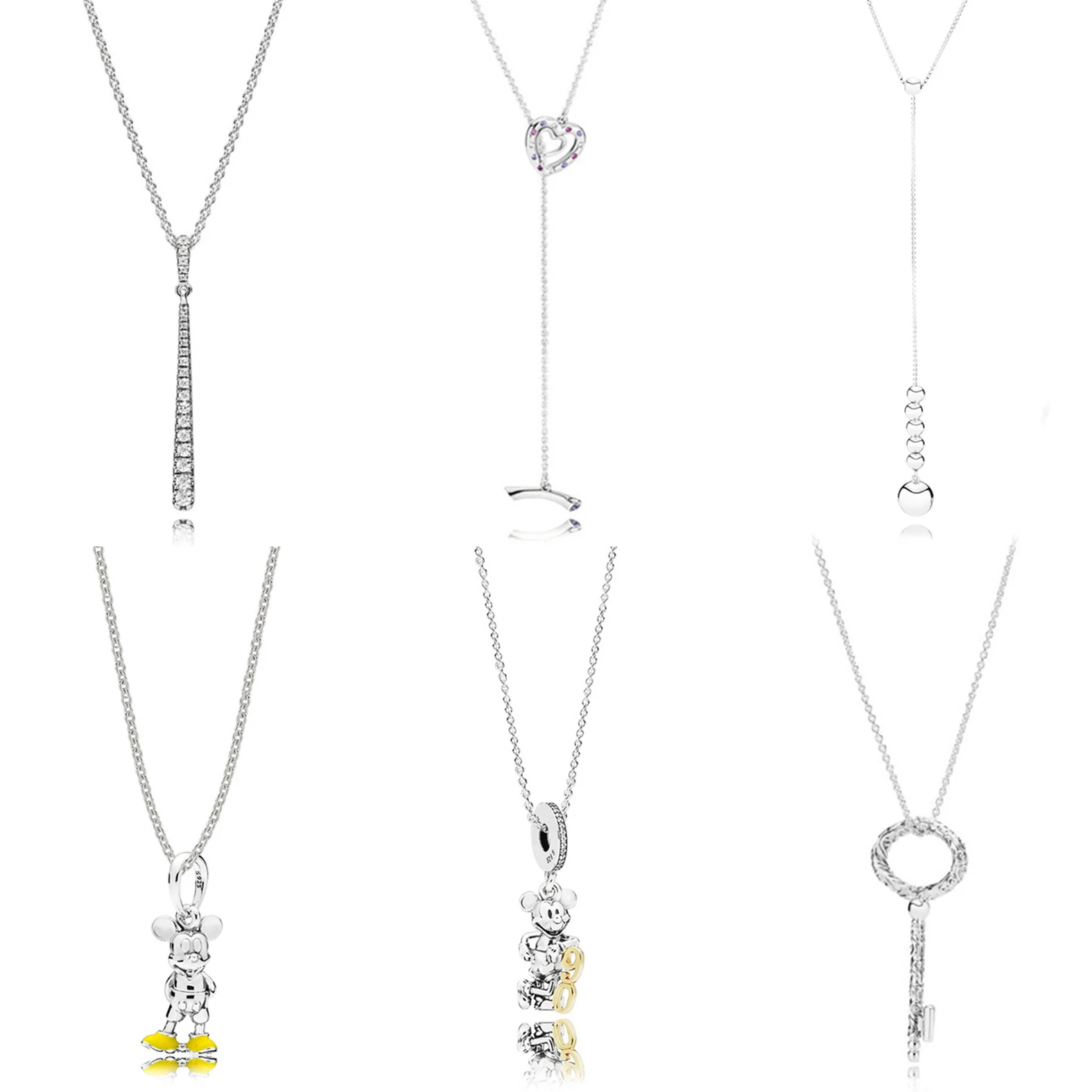 

S Y Fashion Charm 100% Sterling Silver Original Pan 1:1 High Quality Have Logo Zircon Women Jewelry Free Mail