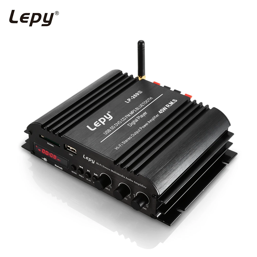 Lepy LP - 269S HiFi Digital Stereo Amplifier US/EU Plug 2-channel Powerful Sound Compatible With Car motorcycle Computer speaker |