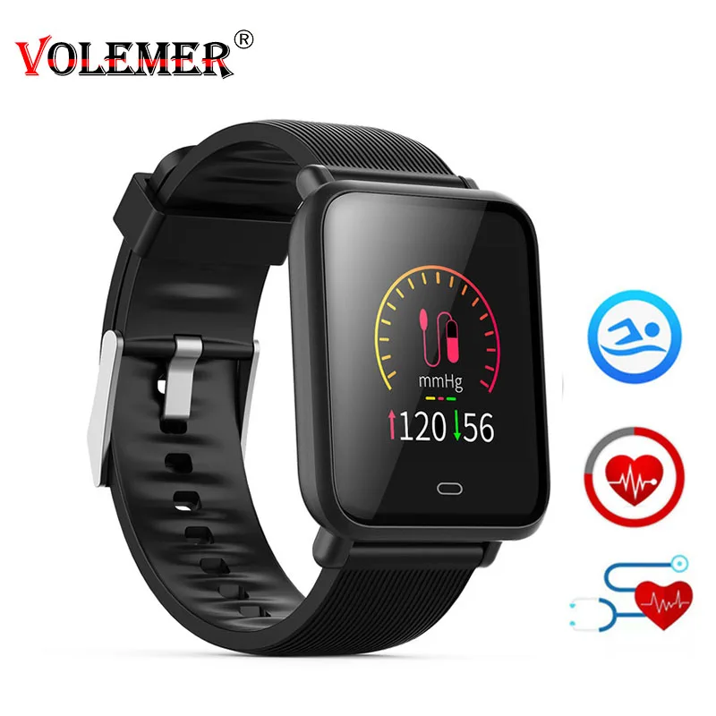 

Volemer Q9 Smartwatch Waterproof With Heart Rate Monitor Blood Pressure Functions Sports Smart Watch For Android / IOS Phone