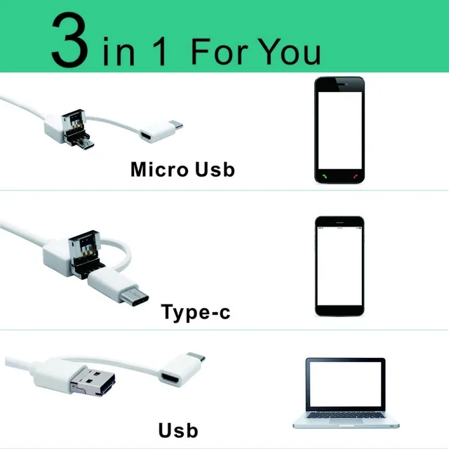 6 LEDs HD Visual Ear Canal Cleaning Tool Ear Pick 0.3 MP Camera Scope Earwax Removal Inspection Camera Endoscope Kit