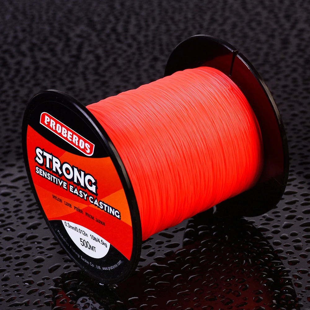 1PC Nylon Line 450M 500M Red Color Fishing Line Monofilament Line Japan Material 8LB 10LB 12LB