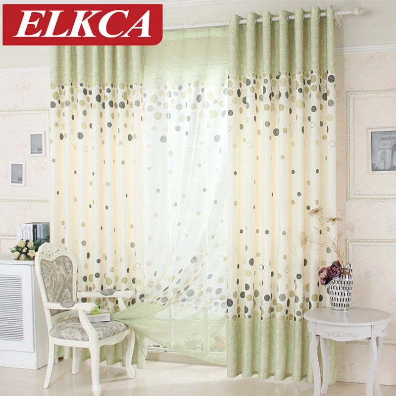 

Window Treatment Green/Grey Endless Window Curtains for Living Room Tulle Sheer Curtains for Bedroom Kitchen Curtains Grey Drape