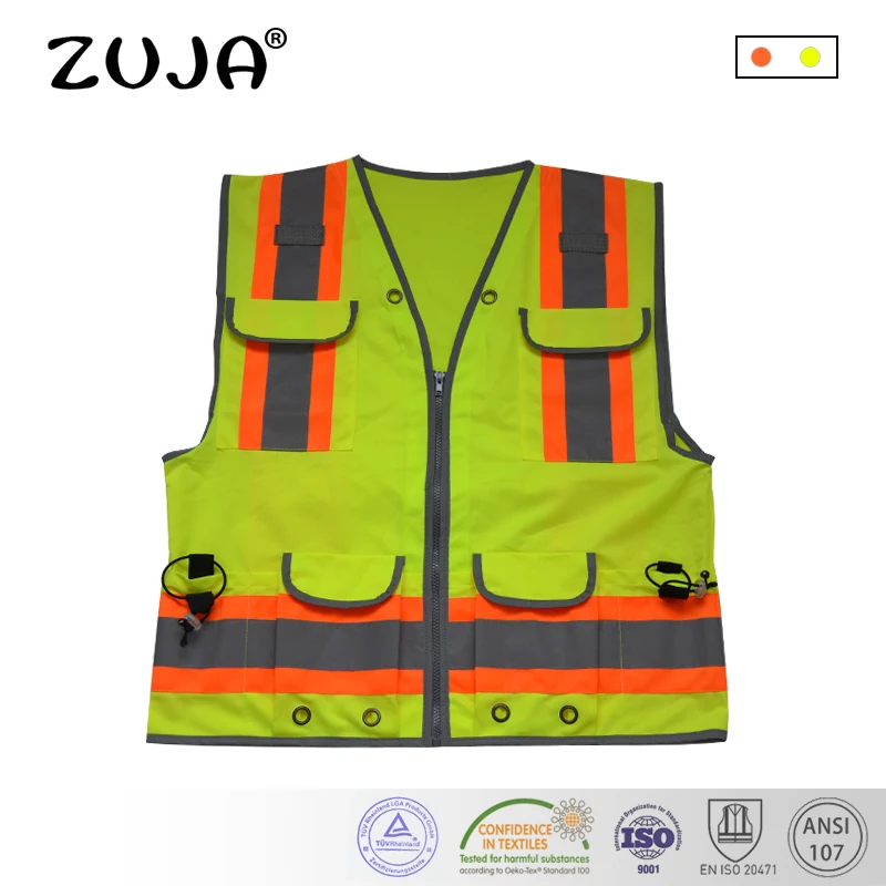 Good Quality High Visibility Reflective Waring Safety Vest Multi-Pockets Good Quality High Visibility Reflective Waring Safety Vest Multi-Pockets