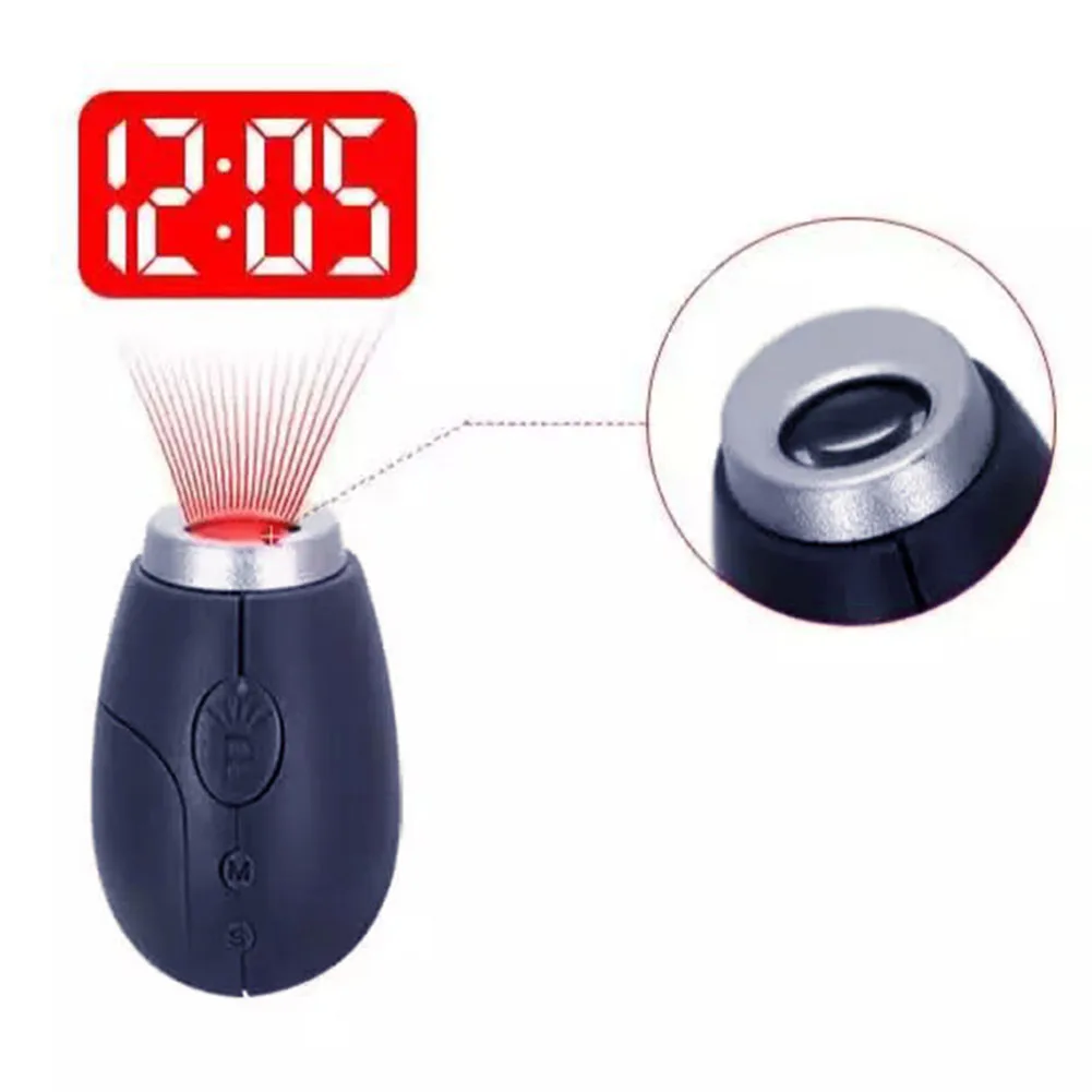 

Mini Digital Time Projection Clock Portable LED Clocks Time Flashlight Night Light Projector Clock With Key Chains