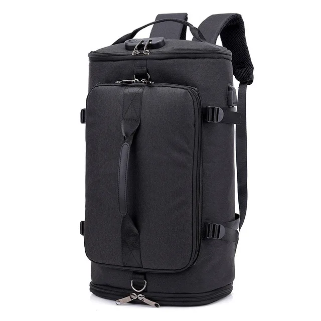Новая спортивная сумка Для мужчин тренировочная спортивная сумка Для женщин Фитнес нейлон Водонепроницаемый рюкзак для путешествий на открытом воздухе спорта многофункциональная сумка для хранения z3 - Цвет: black
