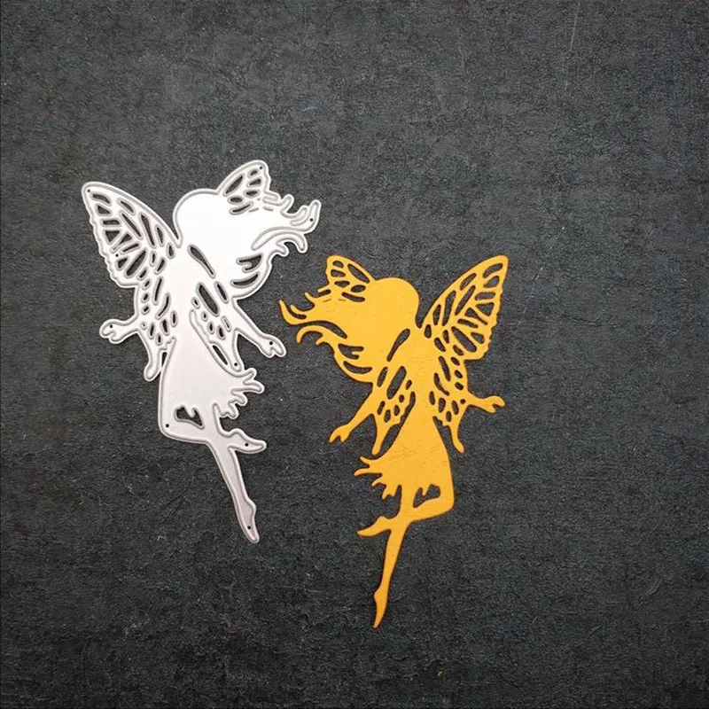 

Angle Wings Metal Cutting Dies Scrapbooking Steel Craft Dancing Girl Dies And Stamps Stencil Embossing Cards Making Diy Albums