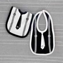 Детские нагрудники из хлопка в джентльменском стиле для мальчиков нагрудник для новорожденных слюнявчик для младенца полотенце для 0-3 лет