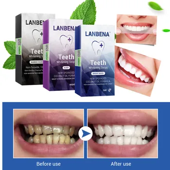 

LANBENA 7 Pair Tooth Bleaching Dental Tools Teeth Whitening Strips Oral Hygiene Teeth Veneers White Strips Removes Plaque Stains