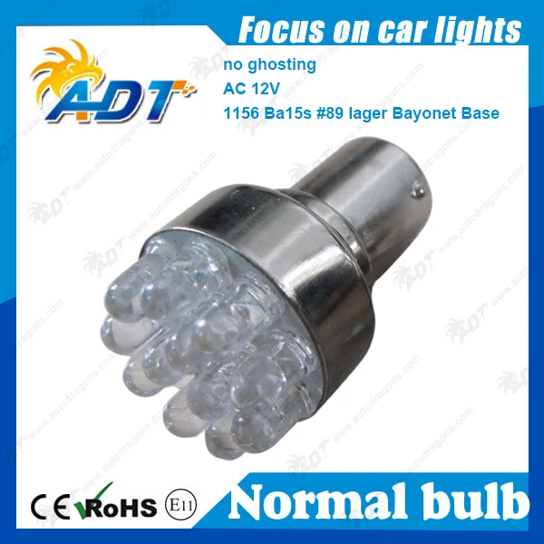 100 шт. Flasher пинбол Светодиодный лампочки AC 12V 1156 Ba15s #89 lager байонетная база яркий без
