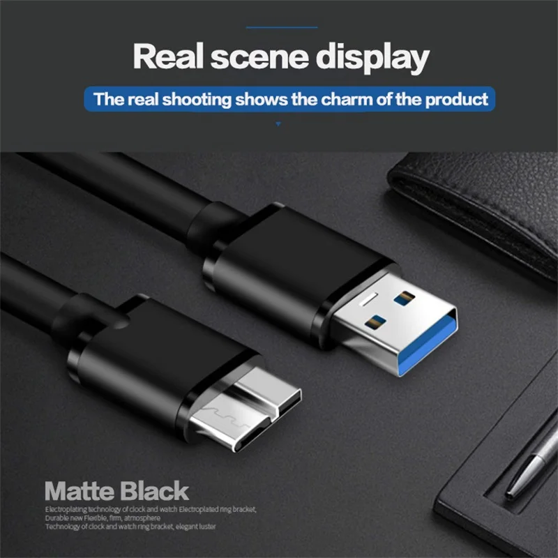 Микро B USB 3,0 Тип, кабель для синхронизации данных и зарядки шнур 5 Гбит/с внешний жесткий диск SSD для samsung note 3 5 s5 USB-C кабель жесткого диска