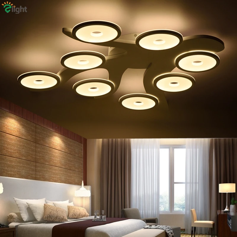 

2016 Creative Painted Branch Metal Ceiling Led Chandelier Dimmable By Remote Controller Foyer Acrylic Tree Lustre Led Chandelier