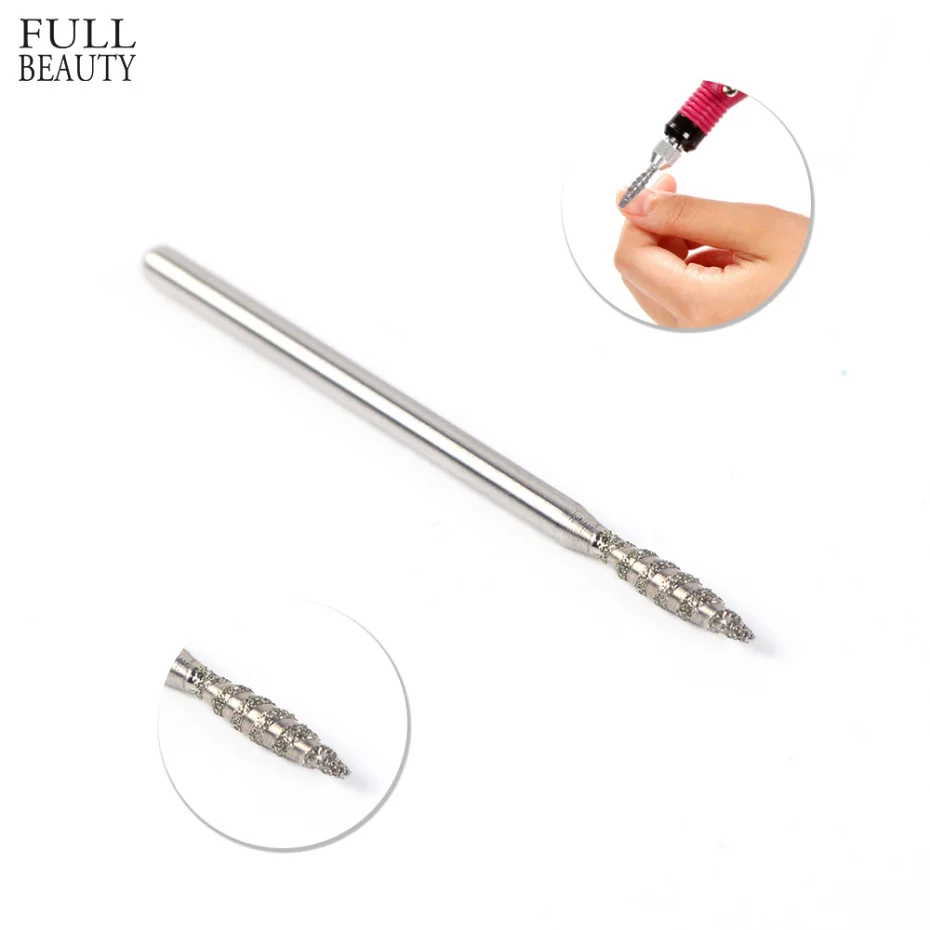 

Electric Nail Drill Bits for Manicure Machine Diamond Spiral Milling Cutter Pedicure Clean Bit Nail Files Accessories Tool CH968