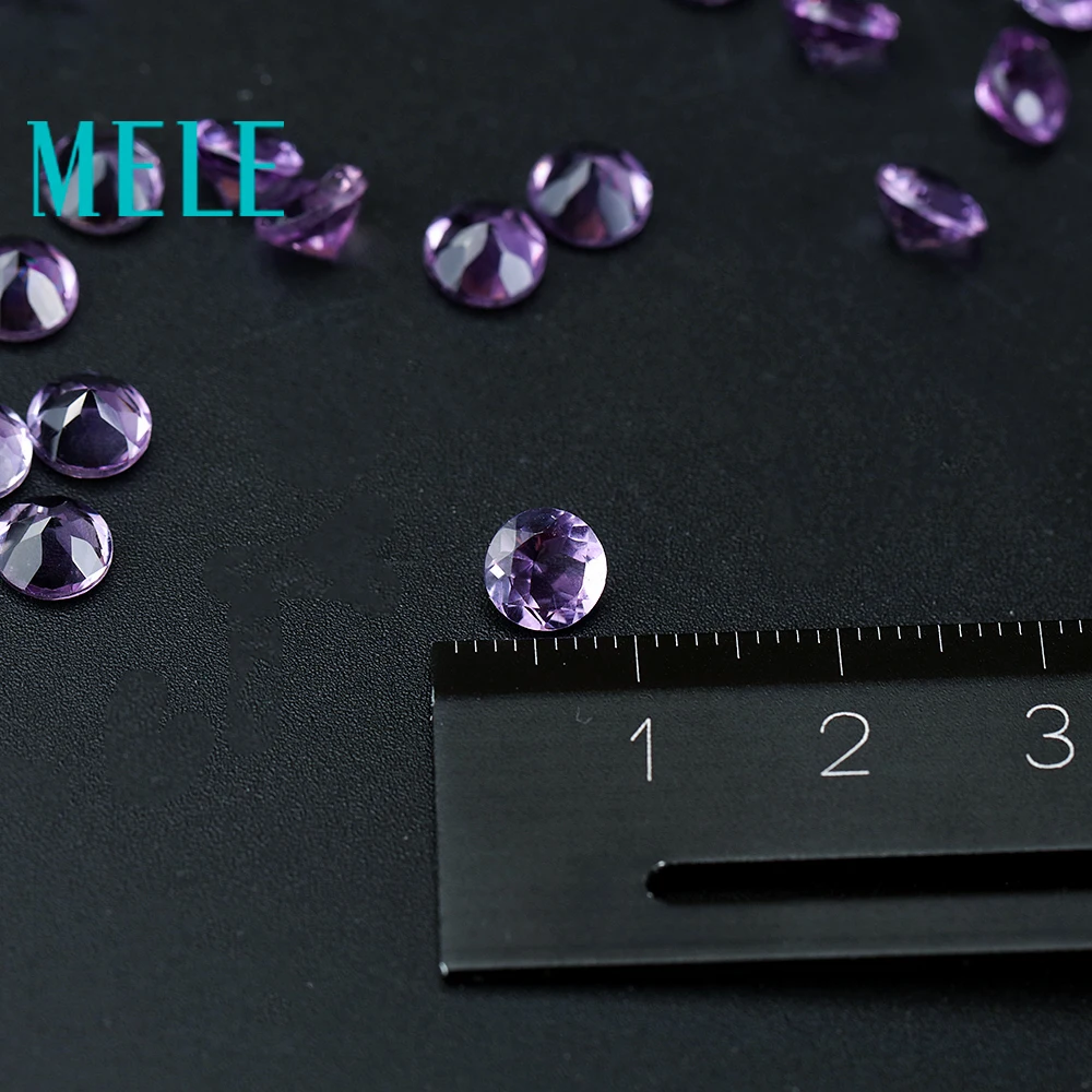 Top quality Brazil natural amethyst,6mm 0.8ct round brilliant cut gemstone for jewelry making,DIY loose stone
