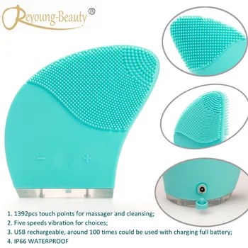 

Anti Aging Wrinkle Ultrasonic Vibrating Electric Silicone Facial Pores Cleanser Makeup Pigment Blemish Cleaning Washing Brush