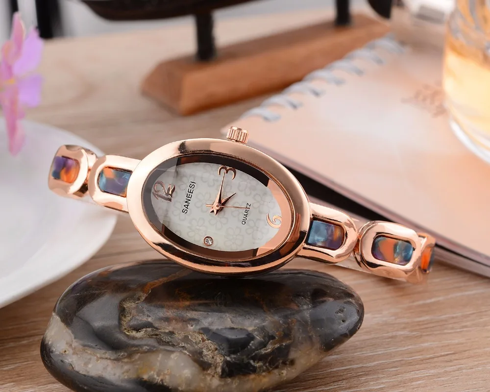 

2018 New Arrival Lady Watch Unique Design Dress Watch Band Rose Gold Color Fashion Relogio Feminino