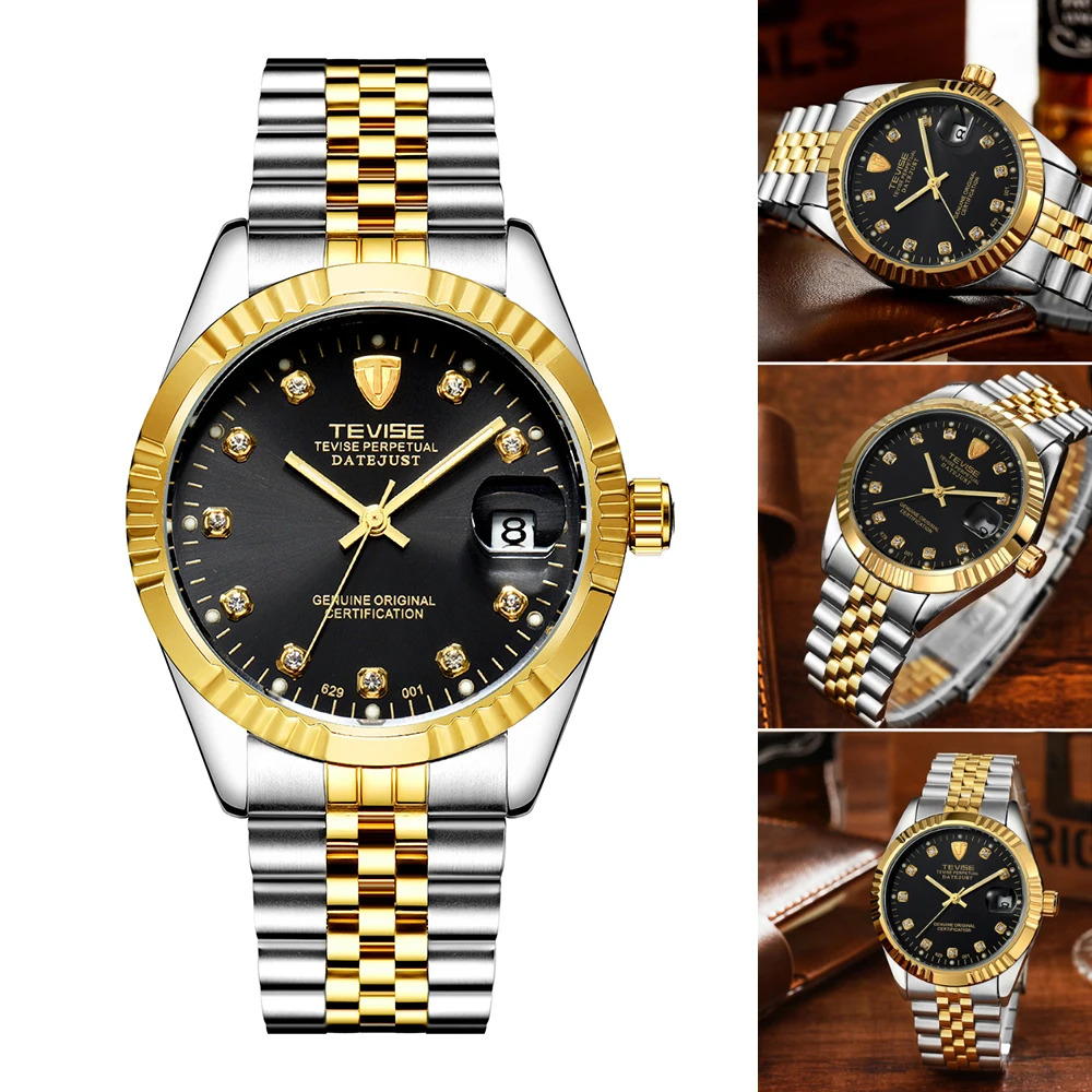TEVISE Брендовые Часы для мужчин и женщин полуавтоматические часы модные роскошные механические часы водонепроницаемые светящиеся спортивные повседневные наручные часы