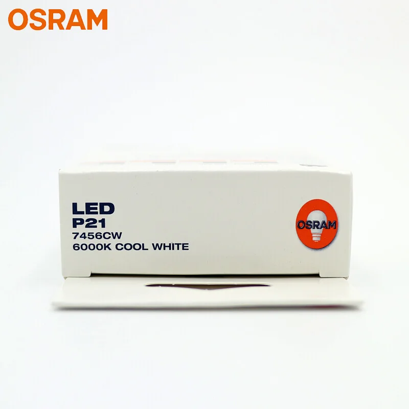 OSRAM СВЕТОДИОДНЫЙ riving Стандартный подходящий светодиодный S25 P21W 7456CW 1156 6000K холодный белый автомобильный сигнальный светильник поворота противотуманная фара лампа заднего хода(двойная