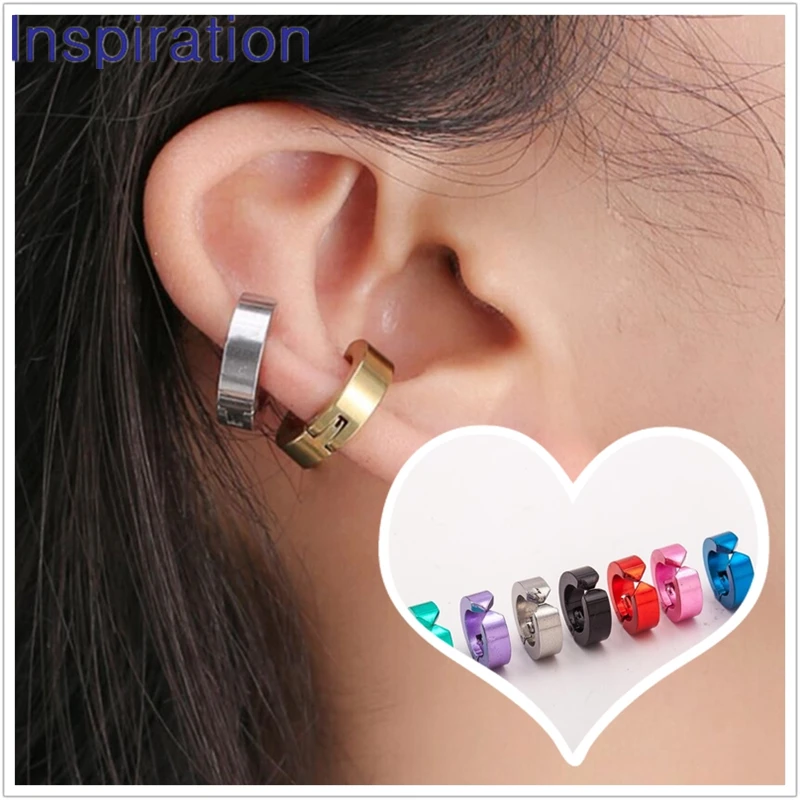 

2019 Non Pierced BTS Earring Jewelry Clip On Earrings Stainless Steel Ear Cuff Non Pierced Earrings For Women Ear Clip 12PCS/LOT