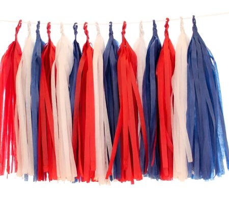 Mixed Royal Blue Red White Tissue Paper Tels 15 Per Mixed Royal Blue Red White Tissue Paper Tels 15 Per Packge Wedding Bunting Banner Birthday Party Hanging Decoration In Artificial Dried