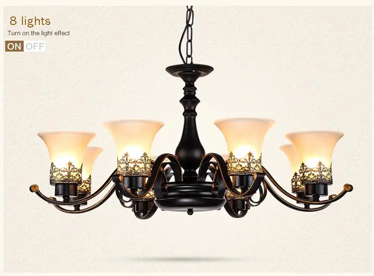 Черная люстра, освещение, блеск, винтажная стеклянная лампа, абажур для гостиной, спальни, фойе, лофт, декор для дома, светильники E27 AC 110-220V