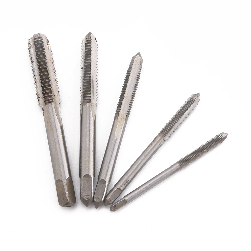 5pcs Machine Hand Spiral Point Screw Thread Metric Plug Tap Drill Bit