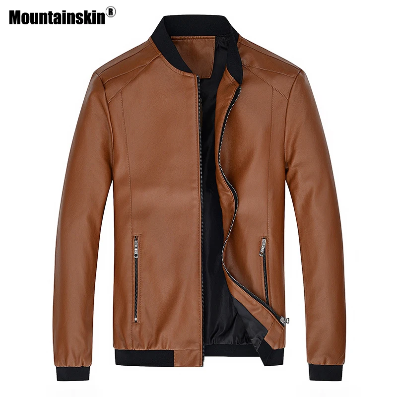 Горные мужские Куртки из искусственной кожи, весенне-осенние куртки из искусственной кожи, мужские мотоциклетные куртки, приталенные Модные мужские куртки, брендовая одежда SA595