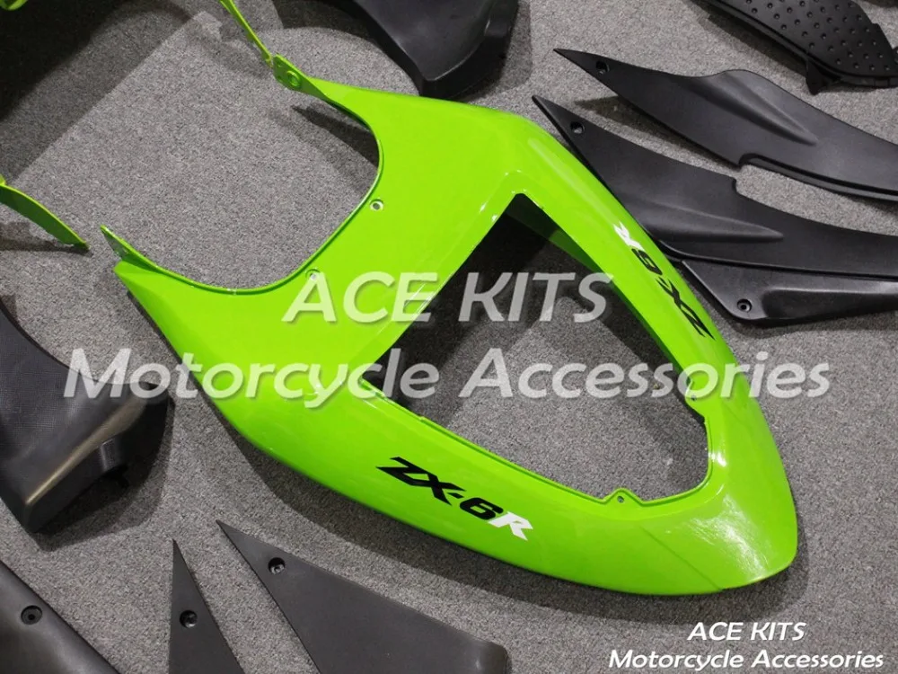 Мотоциклетный обтекатель abs для kawasaki Ninja ZX6R 599 636 2005 2006 впрыска топлива bodywor любого цвета, подходят к любому у ACE нет. AA283